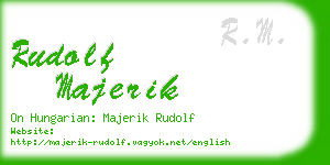 rudolf majerik business card